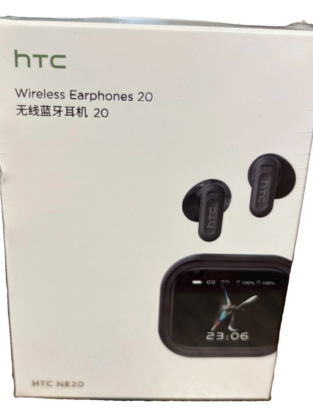 HTC NE20 Wireless Earphones 20 Bluetooth Earbuds Black Sealed Box